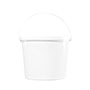 160 Ounce (oz) Capacity White Plastic Bucket with Plastic Handle & Lid - 3308B & 3308L