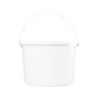 160 Ounce (oz) Capacity Natural Plastic Bucket with Plastic Handle & Lid - 3310 & 3310L