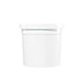 85 Ounce (oz) Capacity White Plastic Flex Off Bucket with Lid - 3331SFNH & 3331LSF