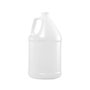 1 Gallon (gal) Capacity Natural High-Density Polyethylene (HDPE) Flourinated Treatment Level 1 Round Handleware Bottle - 3450T