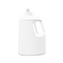 128 Ounce (oz) Capacity White High-Density Polyethylene (HDPE) Laundry Drainback Bottle - 3479