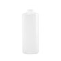 32 Ounce (oz) Capacity Natural High-Density Polyethylene (HDPE), 38-400 Neck Finish, and 144 Each Case Pack Plastic Cylinder Bottle - 3501N