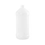 32 Ounce (oz) Capacity Natural High-Density Polyethylene (HDPE) Plastic Modern Round Bottle - 3514N