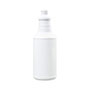 32 Ounce (oz) Capacity Blue-White High-Density Polyethylene (HDPE) Carafe/Decanter Bottle - 3520BW