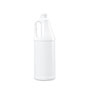 32 Ounce (oz) Capacity White High-Density Polyethylene (HDPE) Round Handleware Bottle - 3522W