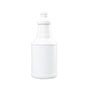 24 Ounce (oz) Capacity White High-Density Polyethylene (HDPE) Carafe/Decanter Bottle - 3530C