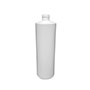 16 Ounce (oz) Capacity White High-Density Polyethylene (HDPE), 24-410 Neck Finish Plastic Cylinder Bottle - 35404W