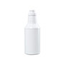 16 Ounce (oz) Capacity Blue-White High-Density Polyethylene (HDPE) Carafe/Decanter Bottle - 3541BW