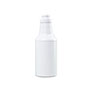 16 Ounce (oz) Capacity Blue-White High-Density Polyethylene (HDPE) Carafe/Decanter Bottle - 3541BWT