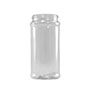 16 Ounce (oz) Capacity Clear Polyethylene Terephthalate (PET) Plastic Spice Jar - 3556TIM