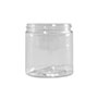 8 Ounce (oz) Capacity Clear Polyethylene Terephthalate (PET) Plastic Facial Jar - 3564PET