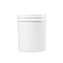 4 Ounce (oz) Capacity White Polypropylene (PP) Plastic Facial Jar - 3593PP