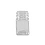 1 Ounce (oz) Capacity Flint Square Tablet Jar - 3801ST