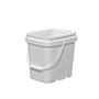 2 Gallon (gal) Capacity White High-Density Polyethylene (HDPE) EZ-Store Pail with Plastic Handle - 3EO27