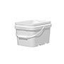 1.3 Gallon (gal) Capacity White High-Density Polyethylene (HDPE) EZ-Store Pail with Plastic Handle - 3E 145