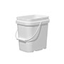 1 Gallon (gal) Capacity White High-Density Polyethylene (HDPE) EZ-Stor Pail with Plastic Handle - 3ET14