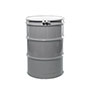 55 Gallon (gal) Capacity Black and Gray, Unlined Steel Open Head Drum - 4030GRT