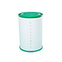 55 Gallon (gal) Capacity Natural Plastic Tight Head Drum with Green Top/Bottom - 4210