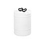 15 Gallon (gal) Capacity White Double Handle Plastic Tight Head Drum - 4230W