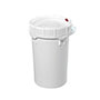 5.5 Gallon (gal) Capacity White Plastic Round Screw-Top Pail with Plastic Handle - 83095.5G