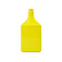 32 Ounce (oz) Capacity Yellow Polyvinyl Chloride (PVC) Plastic Octane Oblong Automotive Bottle - 835A32OOY