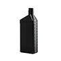 32 Ounce (oz) Capacity Black High-Density Polyethylene (HDPE) Plastic Offset Neck Oil Oblong Automotive Bottle - 835A32BK