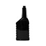 18 Ounce (oz) Capacity Black Polyvinyl Chloride (PVC) Plastic Grip Offset Oblong Automotive Bottle - 835A18BK