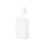 16 Ounce (oz) Capacity White Plastic Offset Neck Oil Oblong Automotive Bottle - 835A16NOOW