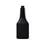 12 Ounce (oz) Capacity Black High-Density Polyethylene (HDPE) Plastic Octane Oblong Automotive Bottle - 835A12OOBK