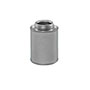 8 Ounce (oz) Capacity Metal, 1-3/4 Inch (in) Opening Flat Top Round Can - 814FTR08