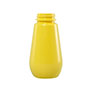 9 Ounce (oz) Capacity Yellow High-Density Polyethylene (HDPE) Tear-Drop Mustard Barrel Bottle - 8359YMFD