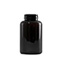 300 Cubic Centimeter (cm³) Capacity Amber Polyethylene Terephthalate (PET) Plastic Packer Bottle - 835300A