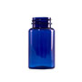 120 Cubic Centimeter (cm³) Capacity Cobalt Blue Polyethylene Terephthalate (PET) Plastic Packer Bottle - 835120CB