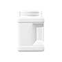 64 Ounce (oz) Capacity White High-Density Polyethylene (HDPE) Plastic Square Pinch Grip Jar - 835064W