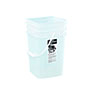 5 Gallon (gal) Capacity Natural Plastic Square Open Head Pail with Plastic Bail - 1251